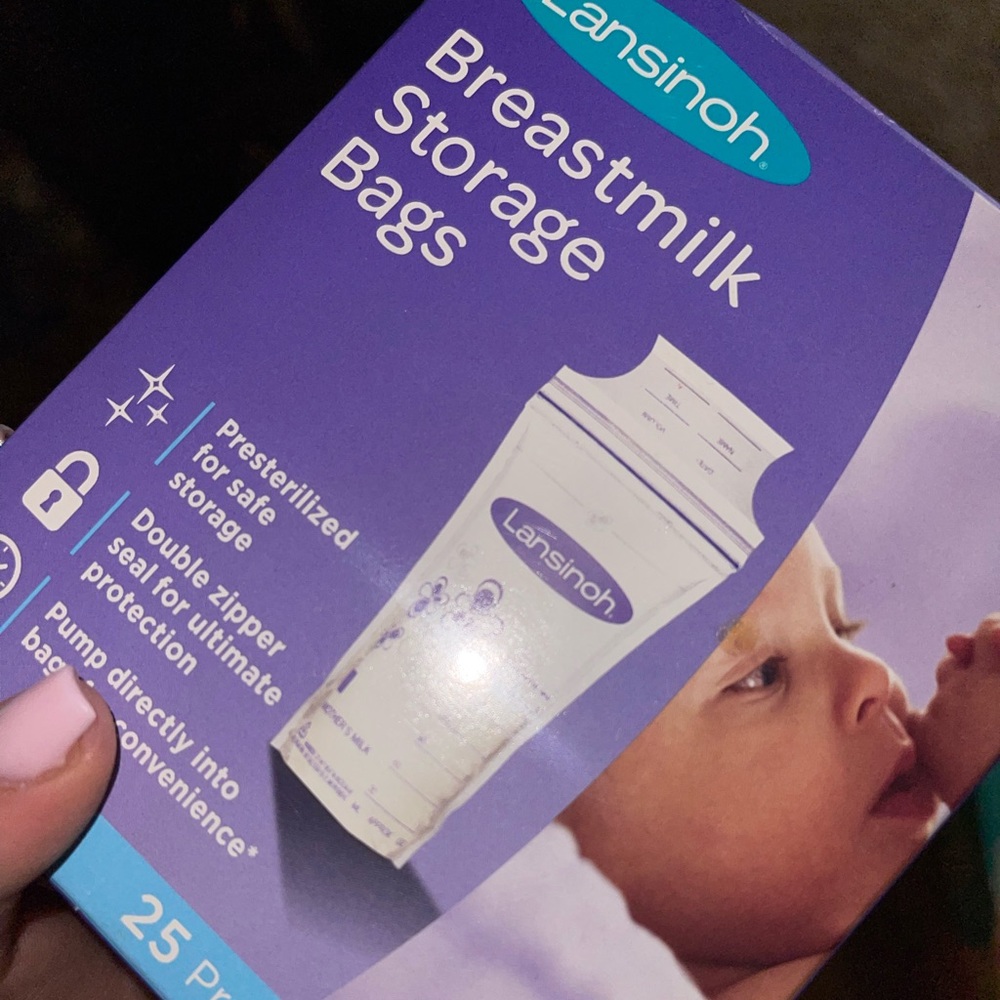 Breast milk storage bags